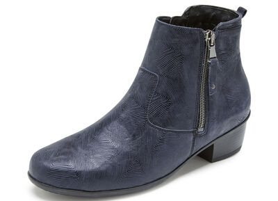 Waldläufer Stiefelette aus effektvoll geprägtem Leder 