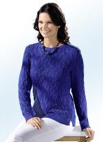 Pullover mit Strukturdessin ROYALBLAU