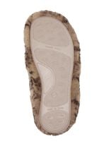 Laurina Pantoffel aus sehr kuscheligem Pl&uuml;schmaterial BRAUN