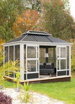 Pavillon "Olan" aus pulverbeschichtetem Aluminium 