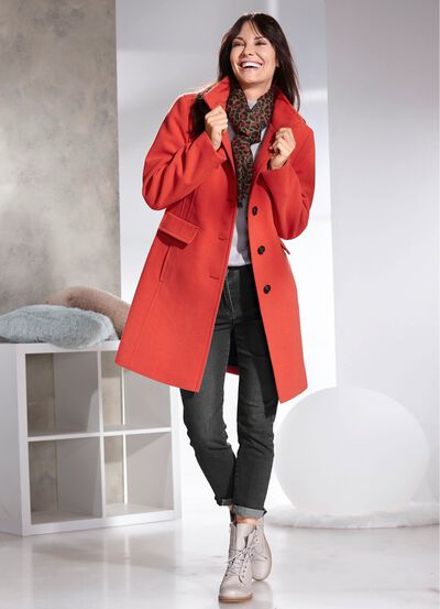 Kurzmantel mit Nahttaschen 