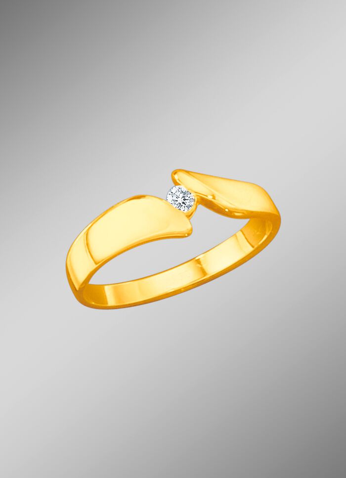 Solit&auml;rring mit lupenreinem Brillant 