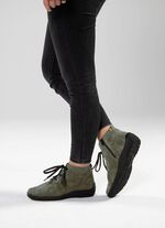 Waldl&auml;ufer, bequeme Damen-Boots, Winterschuhe, Weite H, mit herausnehmbarem Fu&szlig;bett KHAKI