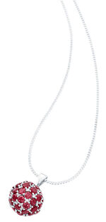 Charmanter Kugel-Anh&auml;nger mit echt Granat 