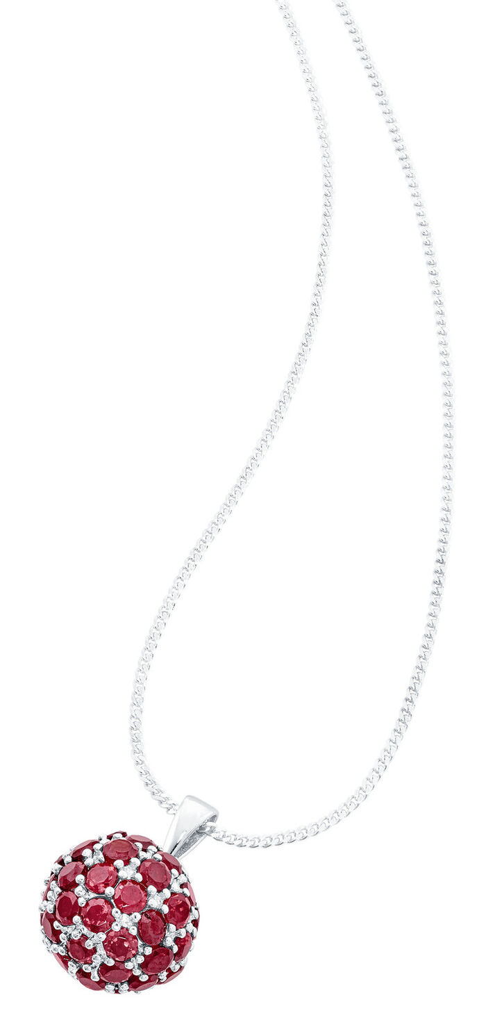 Charmanter Kugel-Anh&auml;nger mit echt Granat 