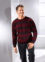 Rundhalspullover mit Strukturdessin in 2 Farben 