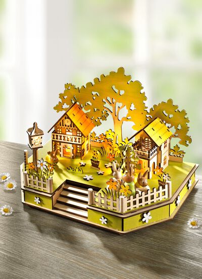 Batteriebetriebene Spieldose mit Beleuchtung 