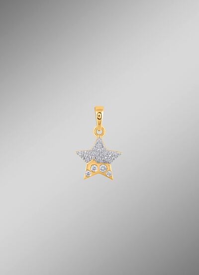 Stern-Anh&auml;nger mit 20 Brillanten 