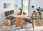 Bankgruppe mit Gestell aus massiver, ge&ouml;lter Eich 