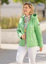 Jacke mit lasergesteppten Blütenmotiven APFELGRÜN