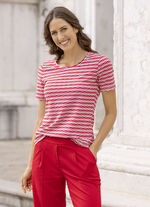 Shirt in geringelter Optik in 2 Farben 