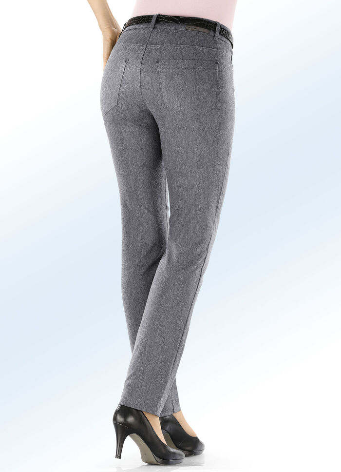 Hose mit angenehm weicher, wärmender Innenseite MITTELGRAU MEL.