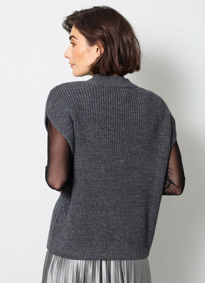 Pullunder in Perlfang ANTHRAZIT