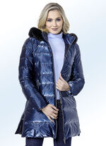 Funktions-Kurzmantel in Metallic-Optik 