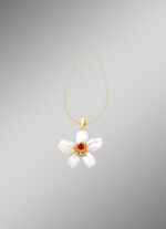 Anh&auml;nger mit Granat und Keshi-Perlen 