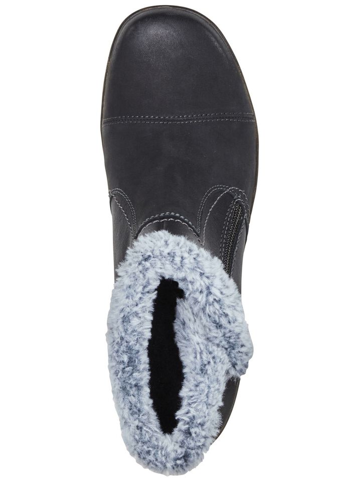 ELENA EDEN Bootie mit grauem Pl&uuml;schkragen 