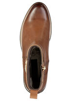 ELENA EDEN, schicke Damen-Stiefeletten, Winterschuhe, Weite G, mit Reißverschluss COGNAC