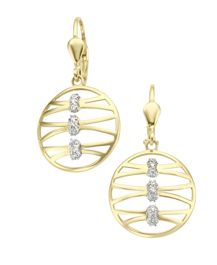 Filigrane Ohrringe mit synth. Zirkonia 