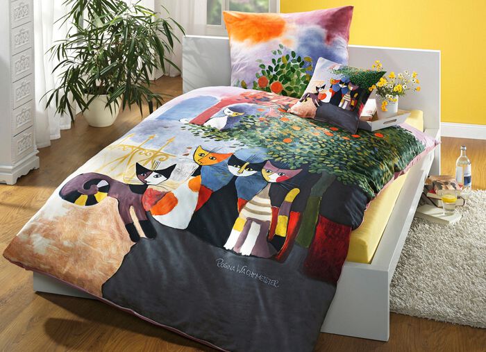 Bettw&auml;sche-Garnitur mit Rosina Wachtmeister-Motiv 