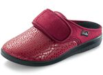 Pantoffel aus Elastik und Veloursmaterial BORDEAUX