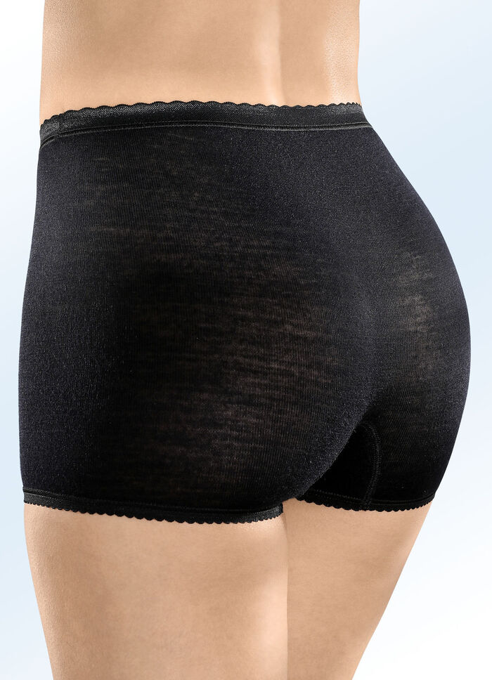 Con-ta Zweierpack Schlüpfer mit elastischen Abschlüssen SCHWARZ