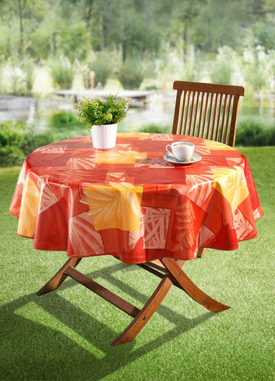 Wachstuch-Serie mit farblich abgestimmtem Schrägband 