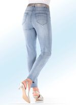 Edel-Jeans mit Stickerei-Applikationen und Glitzersteinchen 