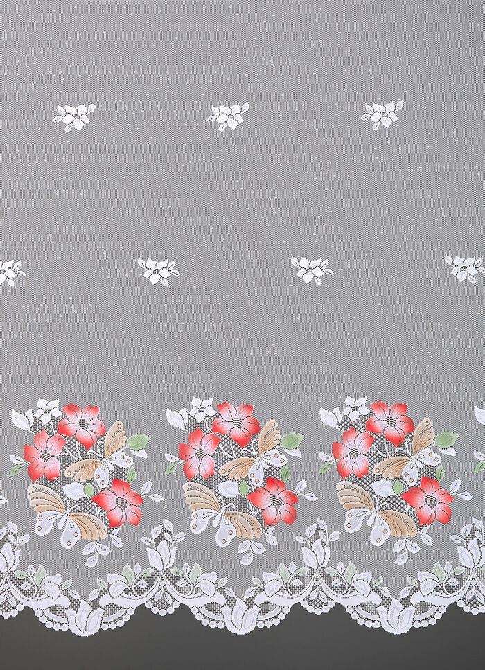 Blumenfenster-Store mit Universalschienenband 