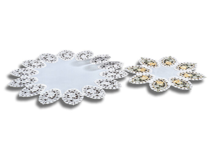 Tischdecke aus echter Plauener Spitze 