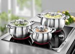 Edelstahl-Topfset 6-teilig 