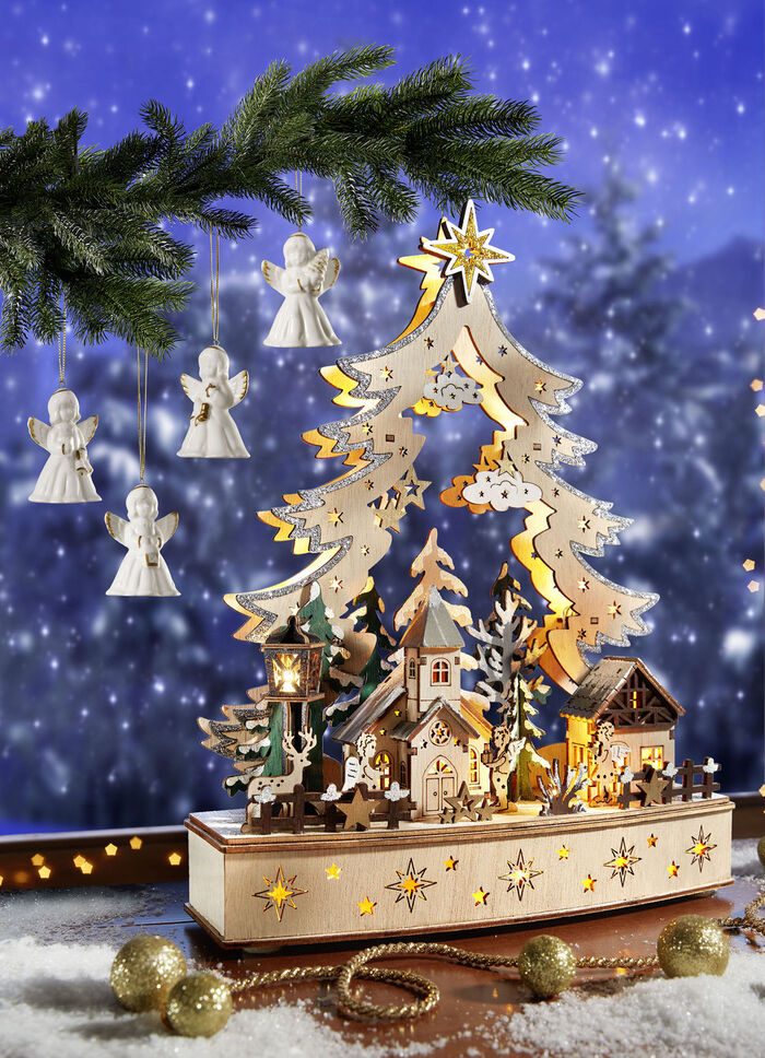 Glockenengel aus Porzellan, 4er-Set 