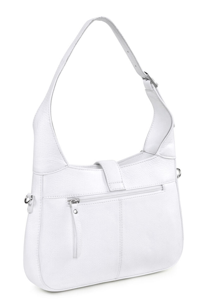 Laurina Tasche aus genarbtem Nappaleder WEISS