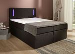 Boxspringbett mit LED-Beleuchtung ANTHRAZIT
