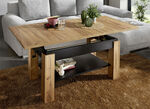 Ausziehbarer Couchtisch EICHE GOLD-SCHWARZ