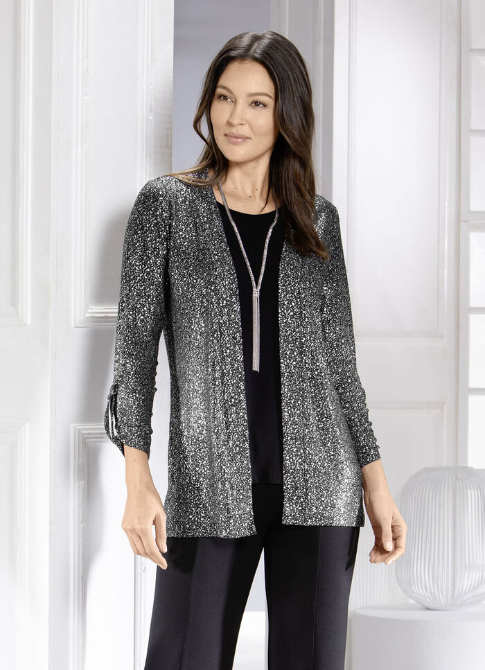 Shirtjacke in verschlussloser Form 