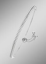 Elegantes doppelreihiges Armband mit synth. Zirkonia 