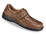 Gemini Slipper mit verstellbarem Klettverschluss COGNAC