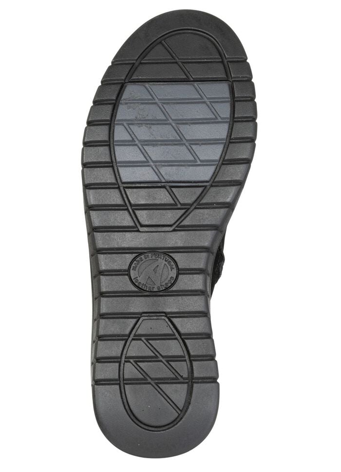 ELENA EDEN, gef&uuml;tterte Damen-Stiefeletten, Winterschuhe, Weite H, mit herausnehmbarem Fu&szlig;bett SCHWARZ