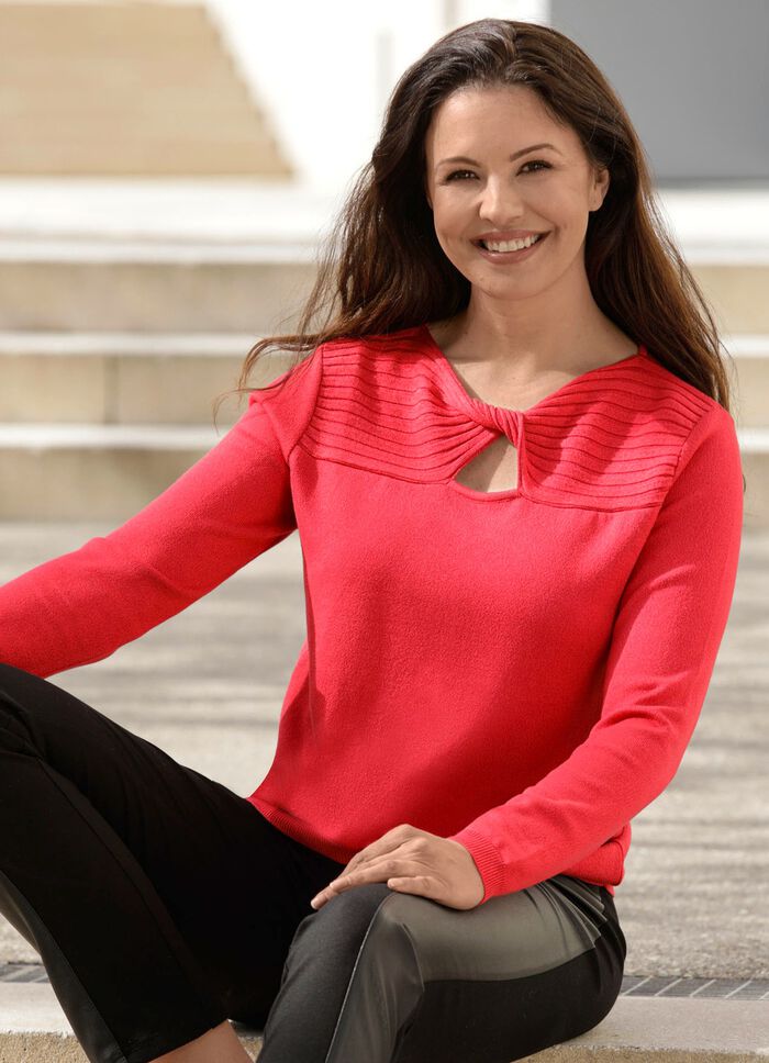 Pullover mit dezentem Glanz 