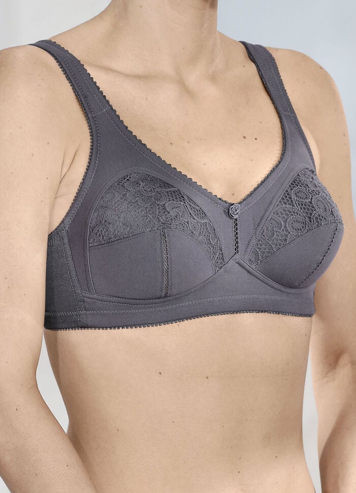Zweierpack BH mit Spitzeneins&auml;tzen 1X GRAFIT, 1X PUDER