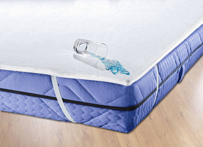 Kochfeste Matratzen-Schutzauflage mit Baumwoll-Frotteebezug 