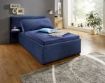 Polsterbett mit praktischer Ablage BLAU