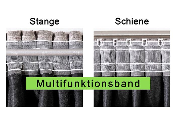 Blickdichter Verdunkelungsschal mit Kombiband 