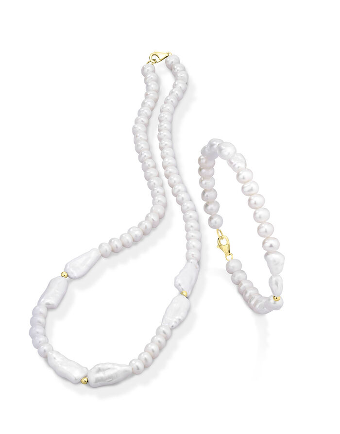 Perlen-Halskette oder Armband mit Karabiner 