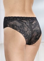 Dreierpack Slips mit R&uuml;ckteil aus floraler Elastikspitze 