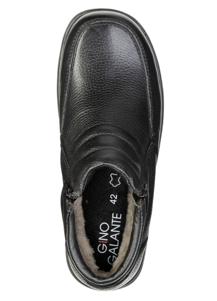 GINO GALANTE, gefütterte Herren-Boots, Winterschuhe, mit Lammfell SCHWARZ