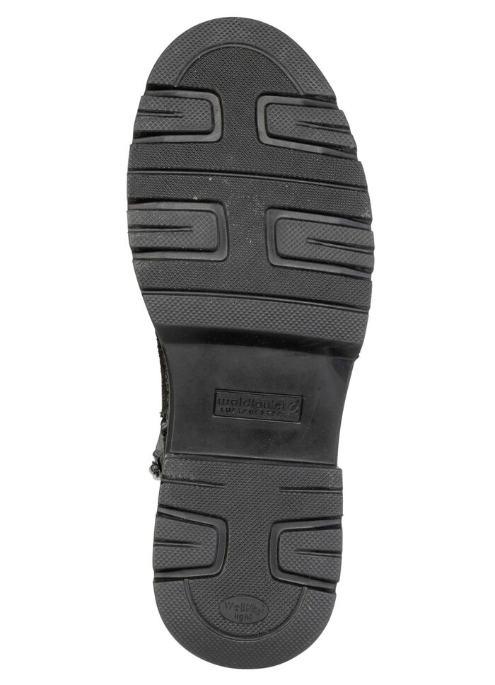 Waldläufer, bequeme Damen-Stiefeletten, Winterschuhe, Weite H, mit herausnehmbarem Fußbett SCHWARZ