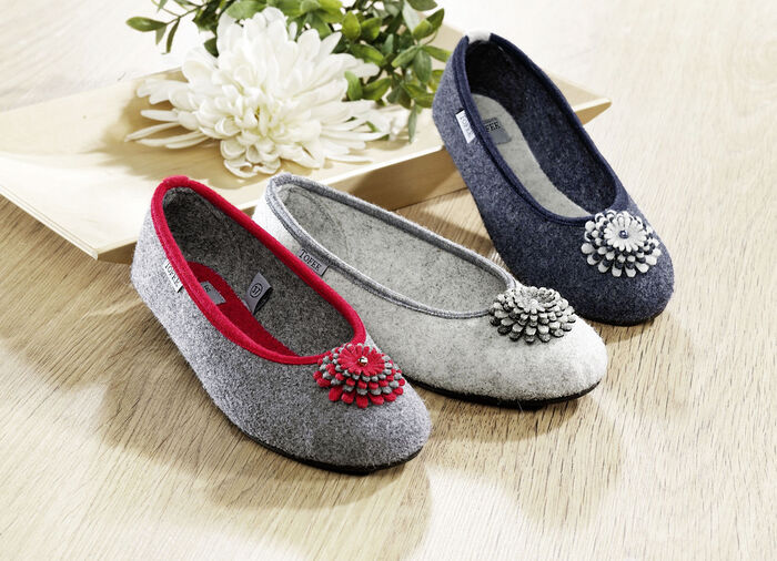 Bequemer Ballerina mit herausnehmbarer Einlegesohle 