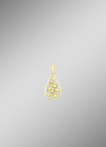 Eleganter Anh&auml;nger im Blumendesign mit S&uuml;&szlig;wasser-Zuchtperlen 