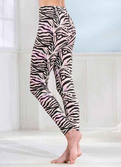 Laurina Zweierpack Leggings mit Gummizug im Bund 